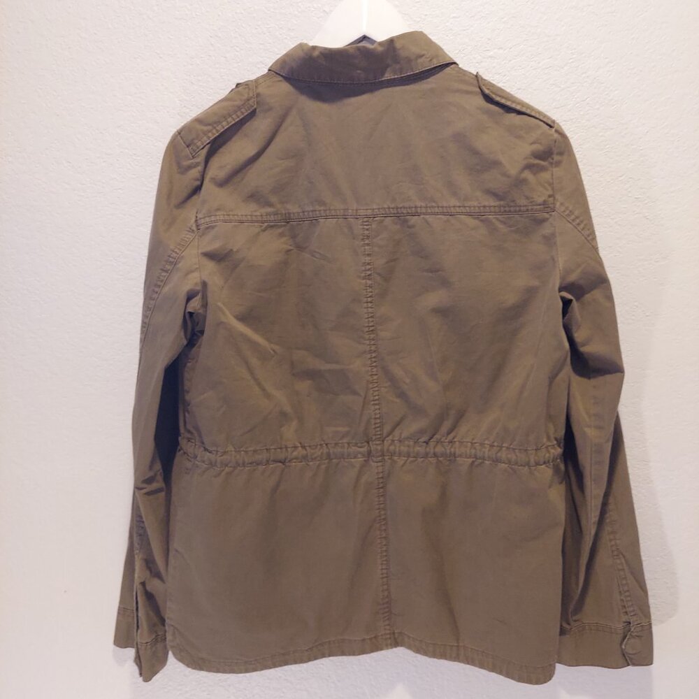 Love Tree Distressed Utility Jacket Olive Green Cargo Coat Size M - Picture 7 of 9